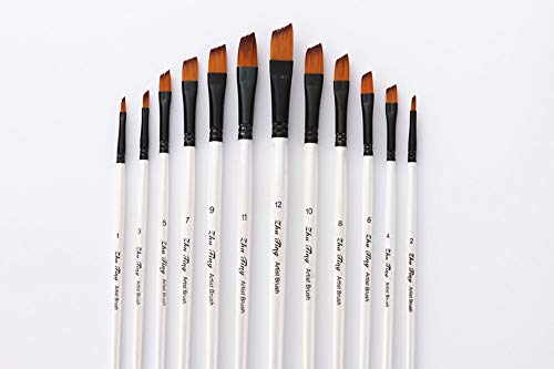 Febbya Künstlerpinsel,12er Pack Fein Pinsel Art Painting Set für Aquarell Acryl Ölgemälde DIY Zeichnung Erwachsene Jugendliche Anfänger Kinder Künstler Nylon Weiß Schräger Kopf Febbya Künstlerpinsel,12er Pack Fein Pinsel Art Painting Set für Aquarell Acryl Ölgemälde DIY Zeichnung Erwachsene Jugendliche Anfänger Kinder Künstler Nylon Weiß Schräger Kopf von Febbya