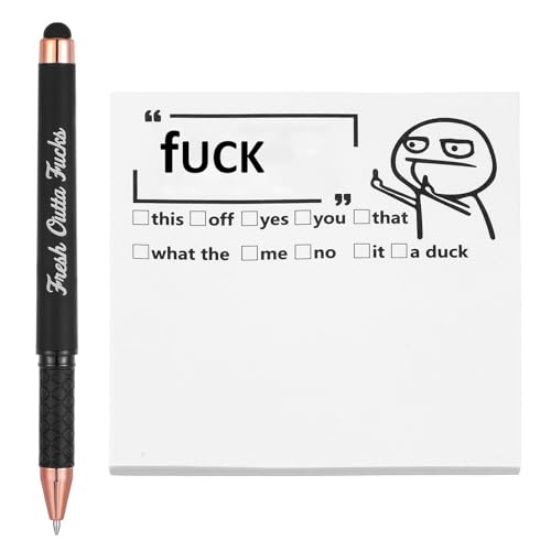 Lustiges Notizblock und Stift Geschenkset,Lustige Schreibtisch-Accessoires fürs Büro Unanständige Geschenke für Männer Frauen – Schreibwaren-Geschenke für Kollegen – Ausgefallene Arbeits-Gadgets Lustiges Notizblock und Stift Geschenkset,Lustige Schreibtisch-Accessoires fürs Büro Unanständige Geschenke für Männer Frauen – Schreibwaren-Geschenke für Kollegen – Ausgefallene Arbeits-Gadgets von Febbya