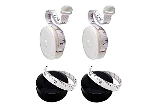 Maßband einziehbare,Double-Scale Maßbänder 4 Stück Flexible Maßband mit Push-Button für Körper Messung Bekleidung Gewichtsverlust 150cm 2 Weiß+2 Noir Maßband einziehbare,Double-Scale Maßbänder 4 Stück Flexible Maßband mit Push-Button für Körper Messung Bekleidung Gewichtsverlust 150cm 2 Weiß+2 Noir von Febbya