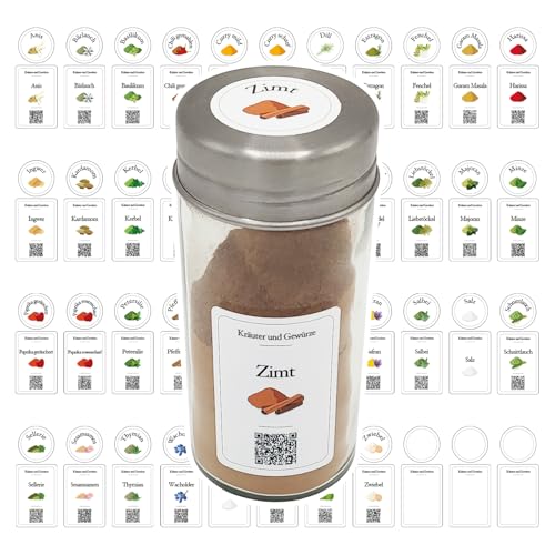 90 Gewürz Etiketten Deutsch/aufkleber gewürzetiketten rund, etiketten gewürzgläser eckig, gewürzaufkleber gewürzetiketten selbstklebend, gewürzaufkleber rund, gewürzgläser schwarz/spice jars von Febio