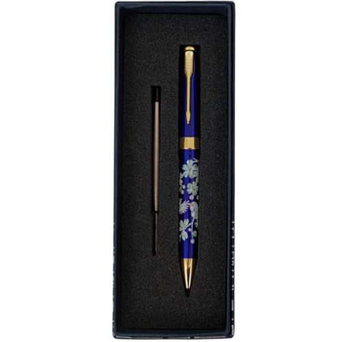 February Mountain Perlmutt-Kugelschreiber, einziehbarer Kugelschreiber, für Geschenk, Business, Büro, 1,0 mm mittlere Spitze, schwarze Tinte, Extras austauschbare Metallminen February Mountain Perlmutt-Kugelschreiber, einziehbarer Kugelschreiber, für Geschenk, Business, Büro, 1,0 mm mittlere Spitze, schwarze Tinte, Extras austauschbare Metallminen von February Mountain