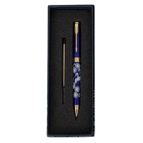 February Mountain Perlmutt-Kugelschreiber, einziehbarer Kugelschreiber, für Geschenk, Business, Büro, 1,0 mm mittlere Spitze, schwarze Tinte, Extras austauschbare Metallminen February Mountain Perlmutt-Kugelschreiber, einziehbarer Kugelschreiber, für Geschenk, Business, Büro, 1,0 mm mittlere Spitze, schwarze Tinte, Extras austauschbare Metallminen von February Mountain