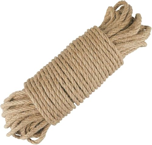 Jute-Schnur Natur Braun Jute-Kordel | Packschnur Geschenk-Band Bastelschnur Dekokordel Für Verpackung, DIY Kunst-Handwerk, Floristik, Dekoration (6MM-100M) Jute-Schnur Natur Braun Jute-Kordel | Packschnur Geschenk-Band Bastelschnur Dekokordel Für Verpackung, DIY Kunst-Handwerk, Floristik, Dekoration (6MM-100M) von Febsow