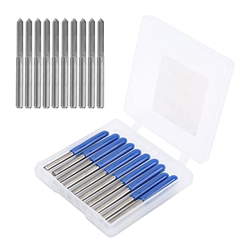 10pcs 3,175 mm CNC Holzschnitzrouter Bit Wolfram Stahlgravurfräsen für Schleifmaschinen Benutzer Benutzer (90*0,1) von Febuliy