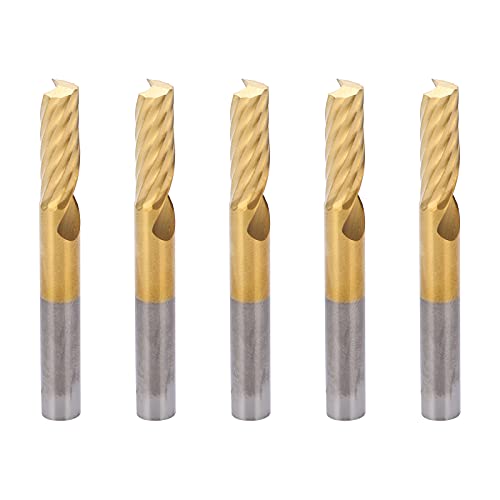 6x17x50 mm Hochgeschwindigkeits -Stahl -Endmühlen Spirale Einflöte -CNC -Bits mit Titanschicht für Aluminiumkupferkarbidschnitt von Febuliy