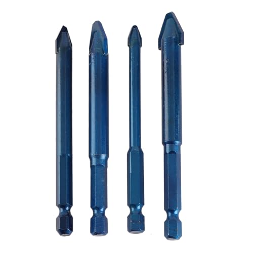 Crooked Head Eccentric Drill Carbide Material Set 6mm/8mm/10mm/12mm for Various Materials and Surfaces (90mm) von Febuliy