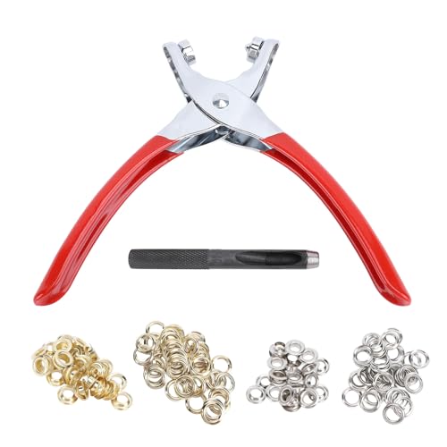 Grommet Kit 1/2in Fabric Handheld Hole Punch Pliers Press Tool with 600 Set Silver Gold Grommets Eyelets for Crafts Grommet Kit 1/2in Fabric Handheld Hole Punch Pliers Press Tool with 600 Set Silver Gold Grommets Eyelets for Crafts von Febuliy