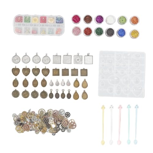 Harz Schmuck Produktions kit, leicht zu entwaffnen, wieder verwendbar, Silikon, mit getrockneten Blumen, für den Anfang von Febuliy