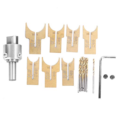 Holzperlenhersteller Bohrer Bit Mahlen Cutter Kit Holzbearbeitungswerkzeug für Ebony Rosenholz -Set von 18 Teilen von Febuliy