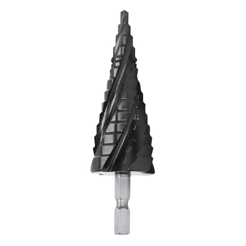 STEP DRILL HIGH HARDNESS SMOOTH CUTTING FOR STAINLESS STEEL METAL WOOD, M35 COBALT CONE DRILLING 1/4 INCH HANDLE von Febuliy