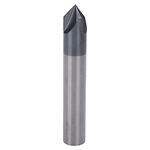 Schamferende Ende Mill 3 Flöte 90 ° Wolfram -Stahlfräsenschneider Bit CNC Polierschnitzwerkzeug für Aluminiumkupfergravur (D12*90 °*75L) von Febuliy