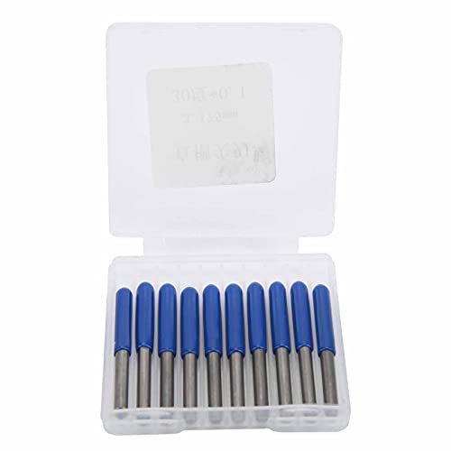 Wolfram -Stahlfräsenschneider Set starkes Härte -Gravur -Kit für Holzschnitze 10pcs 3.175 mm (30 * 0,1) von Febuliy