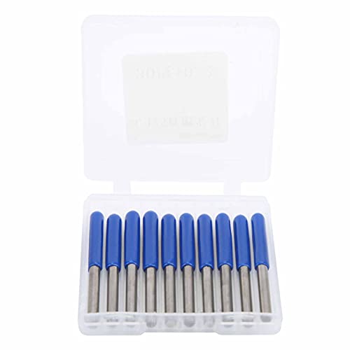 Wolfram -Stahlfräsenschneider Set starkes Härte -Gravur -Kit für Holzschnitze 10pcs 3.175 mm (30 * 0,2) von Febuliy