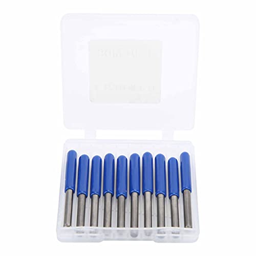 Wolfram -Stahlfräsenschneider Set starkes Härte -Gravur -Kit für Holzschnitze 10pcs 3.175 mm (30 * 0,3) von Febuliy