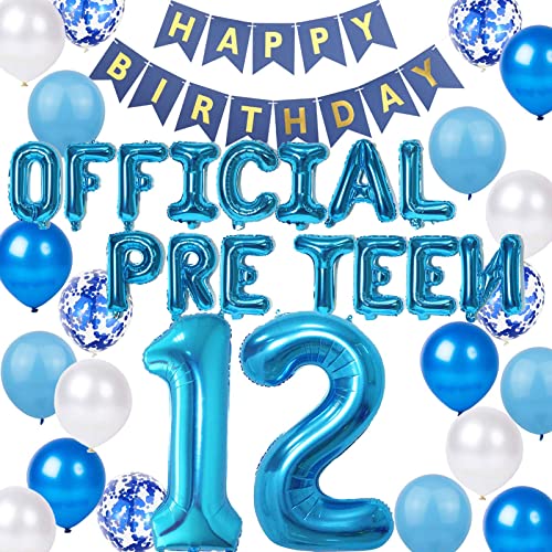 12. Geburtstag Dekorationen Blau für Jungen, offizielle Pre-Teen-Ballons 12. Geburtstag Banner Blaue Nummer 12 Stern Folienballons Konfetti Ballons für 12 Jahre alte Geburtstagsbedarf Jungen 12. Geburtstag Dekorationen Blau für Jungen, offizielle Pre-Teen-Ballons 12. Geburtstag Banner Blaue Nummer 12 Stern Folienballons Konfetti Ballons für 12 Jahre alte Geburtstagsbedarf Jungen von Fechy