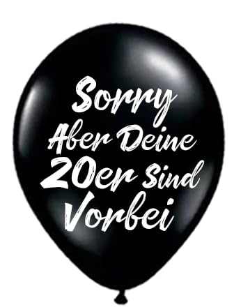 15 Stück Sorry Aber Deine 20er Sind Vorbei Luftballons, Schwarz 30. Geburtstag Ballons Dekoration, Frauen Männer 30 Jahre Jahrestag Party Dekorative Luftballons für Ihn Sie Lustig Dreißig(30.) von Fechy