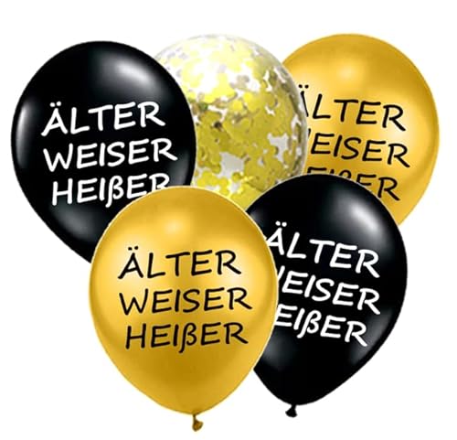 Älterer Wister Heißer Luftballons Schwarz Gold für Frauen Männer, Lustige Geburtstagsballons für Frauen und Männer, 30., 40., 50., 60., 70., 80. Geburtstag, Happy Birthday-Schild Geburtstagsdekoration Älterer Wister Heißer Luftballons Schwarz Gold für Frauen Männer, Lustige Geburtstagsballons für Frauen und Männer, 30., 40., 50., 60., 70., 80. Geburtstag, Happy Birthday-Schild Geburtstagsdekoration von Fechy