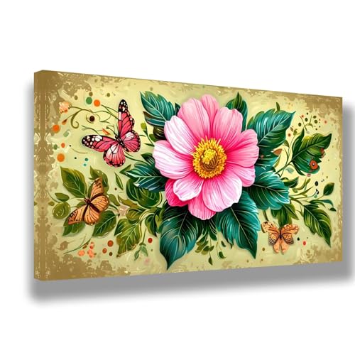 Blumen Malen Nach Zahlen Erwachsene XXL 100x200cm Malen Nach Zahlen Schmetterling DIY Handgemalt Ölgemälde Kit Paint by Numbers Adult Mit Pinseln Acrylfarbe Knitterfreie Leinwand,Zimmer Deko,1480-W von Feeaxeae