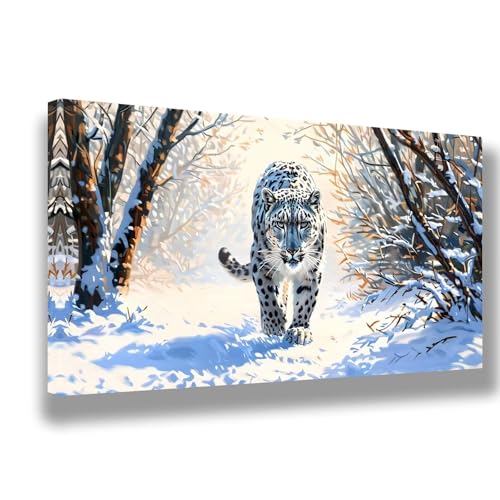 Dschungel Malen Nach Zahlen Erwachsene XXL 100x200cm Malen Nach Zahlen Leopard DIY Handgemalt Ölgemälde Kit Paint by Numbers Adult Mit Pinseln Acrylfarbe Knitterfreie Leinwand Kit,Zimmer Deko, 1525-W von Feeaxeae