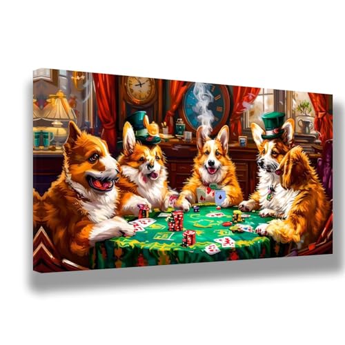 Hund Malen Nach Zahlen Erwachsene XXL Groß 100x200cm Malen Nach Zahlen Tier DIY Handgemalt Ölgemälde Kit Paint by Numbers Adult Mit Pinseln Acrylfarbe Knitterfreie Leinwand Kit,Zimmer Deko, 1519-W von Feeaxeae