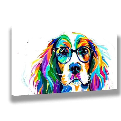 Hund Malen Nach Zahlen Erwachsene XXL Groß 90x180cm Malen Nach Zahlen Bunt DIY Handgemalt Ölgemälde Kit Paint by Numbers Adult Mit Pinseln Acrylfarbe Knitterfreie Leinwand Kit,Zimmer Deko, 1534-W von Feeaxeae