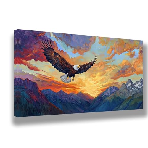 Malen Nach Zahlen Erwachsene Adler Malen Nach Zahlen Himmel Bild Malen-Nach-Zahlen, DIY ölgemäLde Kit für Anfänger Kinder, Lustige Geschenke für Geburtstag, Weihnachten (Ohne Rahmen) 100x200cm, 321-W von Feeaxeae