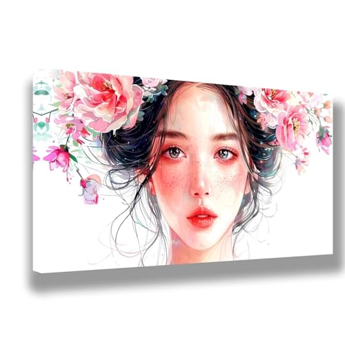 Malen Nach Zahlen Erwachsene Blumen Malen Nach Zahlen Frau Bild Malen-Nach-Zahlen, DIY ölgemäLde Kit für Anfänger Kinder, Lustige Geschenke für Geburtstag, Weihnachten (Ohne Rahmen) 90x180cm, 318-W von Feeaxeae