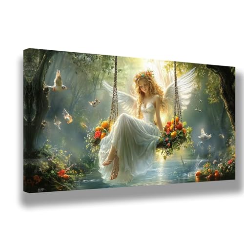 Malen Nach Zahlen Erwachsene Engel Malen Nach Zahlen Dschungel Bild Malen-Nach-Zahlen,DIY ölgemäLde Kit für Anfänger Kinder,Lustige Geschenke für Geburtstag,Weihnachten (Ohne Rahmen) 35x70cm,1314-W von Feeaxeae