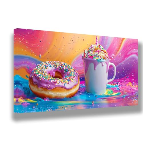 Malen Nach Zahlen Erwachsene Küche Malen Nach Zahlen Krapfen Bild Malen-Nach-Zahlen, DIY ölgemäLde Kit für Anfänger Kinder, Lustige Geschenke für Geburtstag, Weihnachten (Ohne Rahmen) 80x160cm, 1521-W von Feeaxeae