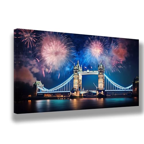 Malen Nach Zahlen Erwachsene London Malen Nach Zahlen Brooklyn Bridge Bild Malen-Nach-Zahlen,DIY ölgemäLde Kit für Anfänger Kinder,Lustige Geschenke für Geburtstag,Weihnachten, 60x120cm,1527-W von Feeaxeae