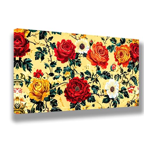 Malen Nach Zahlen Kinder Blumen Malen Nach Zahlen ab 7 8 9 10 Jahre Mädchen Junge,DIY Handgemalt Ölgemälde Kit für Erwachsene Anfänger,Geschenke für Frauen,Home Decoration 70x140cm,Pflanzen,1547-W von Feeaxeae