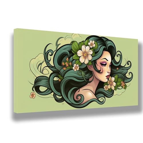 Malen Nach Zahlen Kinder Blumen Malen Nach Zahlen ab 7 8 9 10 Jahre Mädchen und Junge, DIY Handgemalt Ölgemälde Kit für Erwachsene Anfänger, Geschenke für Frauen, Home Decoration 90x180cm,Frau,1496-W von Feeaxeae