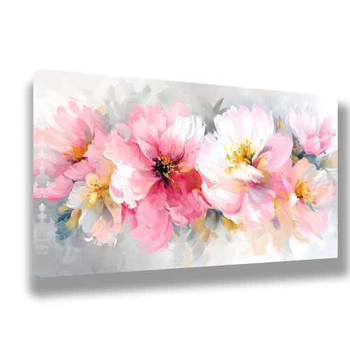 Malen Nach Zahlen Kinder Blumen Malen Nach Zahlen ab 7 8 9 10 Jahre Mädchen und Junge,DIY Handgemalt Ölgemälde Kit für Erwachsene Anfänger, Geschenke für Frauen, Home Decoration 100x200cm,Rosa,1526-W von Feeaxeae