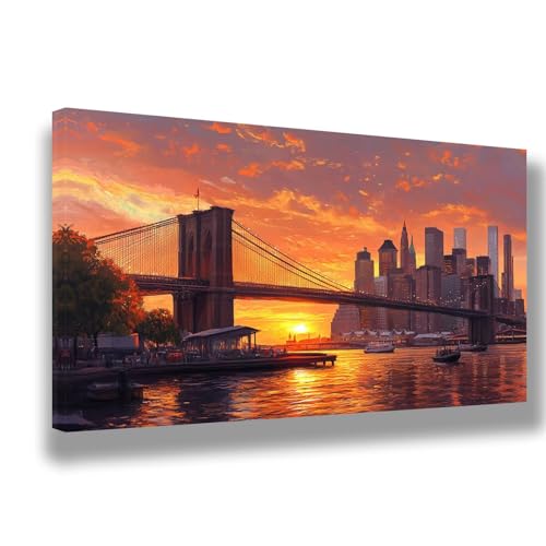 Malen Nach Zahlen Kinder Stadt Malen Nach Zahlen ab 7 8 9 10 Jahre Mädchen Junge,Malen-Nach-Zahlen Kreativ Set für Erwachsene Anfänger,Geschenke für Frauen,Home Decoration 40x100cm,Landschaft,329-W von Feeaxeae