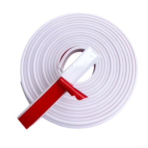Feegow 5 m × 12 mm U-Form, flexibles Möbelkantenband, TPE-Furnier, Kantenschutz, Kantenschutz, Abziehen und Kantenleisten (weiß) von Feegow