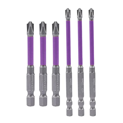 Magnetischer Spezial-Kreuzschraubendreher-Bit für Elektriker FPH2, 65/110 mm, 6 Stück von Feegow