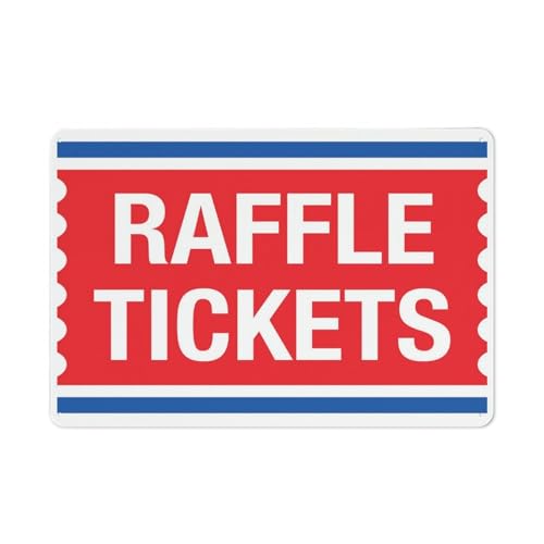 Schild für Tombola-Tickets, 30,5 x 20,3 cm, reflektierend, UV-geschützt, wasserdicht, wetterfest und lichtbeständig, 4 vorgebohrte Löcher Schild für Tombola-Tickets, 30,5 x 20,3 cm, reflektierend, UV-geschützt, wasserdicht, wetterfest und lichtbeständig, 4 vorgebohrte Löcher von Feehiget