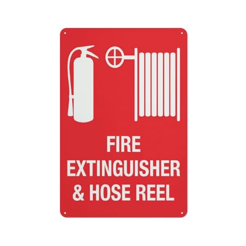 Schild mit Feuerlöscher-Schlauchtrommel, für den Außenbereich, 30,5 x 20,3 cm, Schild für Zuhause, Geschäft, Auffahrt Schild mit Feuerlöscher-Schlauchtrommel, für den Außenbereich, 30,5 x 20,3 cm, Schild für Zuhause, Geschäft, Auffahrt von Feehiget