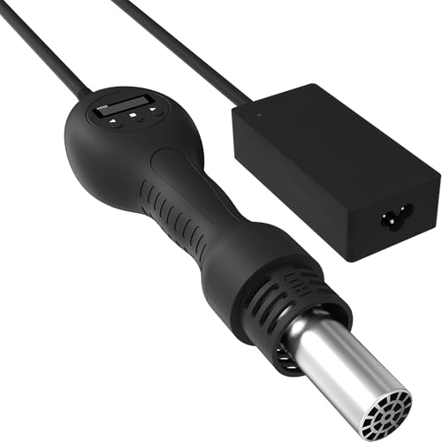 FeelTech H550 Heißluftpistole Einstellbare Handliche Heißluftpistole 550W Elektrisch Digital Temperatur Heizschnell Lötkolben Station Werkzeug(H550) von FeelTech