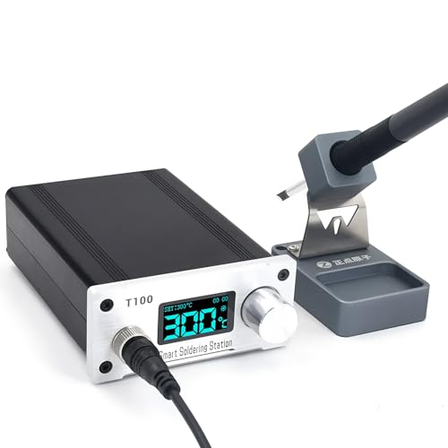 T100 Lötstation Einstellbare Temperatur Elektronische T12 Intelligente Lötstation OLED Digitale Lötkolben Werkzeuge 110V/220V (T100 Kit II) von FeelTech