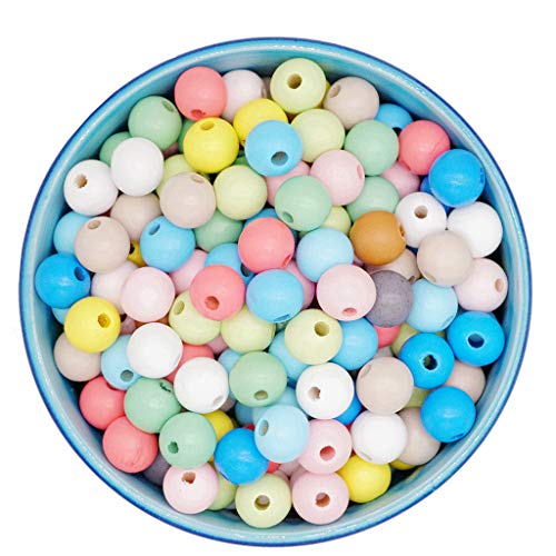 Feelairy 600stk Bunte Holzperlen, 8 mm Holzkugeln Pastell Runde Bastelnperlen zum Auffädeln Holz Perlen Gemischte Farbe mit Loch für DIY Armbänder Schmuck Handwerk Feelairy 600stk Bunte Holzperlen, 8 mm Holzkugeln Pastell Runde Bastelnperlen zum Auffädeln Holz Perlen Gemischte Farbe mit Loch für DIY Armbänder Schmuck Handwerk von Feelairy