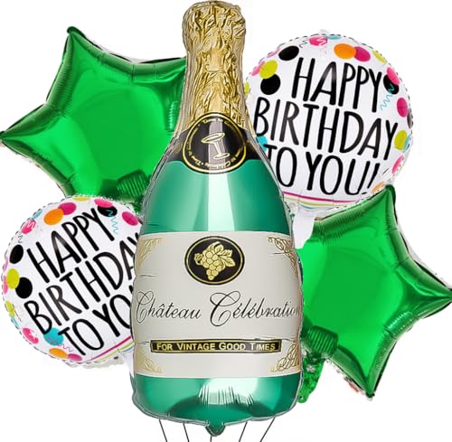 Feelairy Folienballon Champagne Deko, 5 Stück Luftballon Weinflasche Sektflasche Riesen Helium Ballon Champagner Flasche Bier Happy Birthday Deko für Geburtstag Hochzeit Party Dekoration Feelairy Folienballon Champagne Deko, 5 Stück Luftballon Weinflasche Sektflasche Riesen Helium Ballon Champagner Flasche Bier Happy Birthday Deko für Geburtstag Hochzeit Party Dekoration von Feelairy