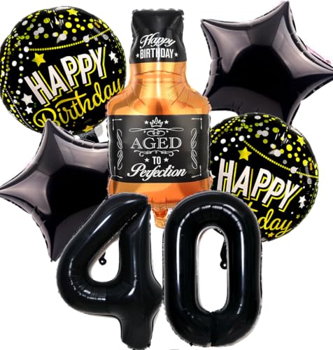 Feelairy Luftballon 40. Geburtstag Mann, 40 Geburtstag Deko Schwarz Ballons Whiskey Deko 40. Geburtstag Frauen, Geburtstagsdeko 40 Jahre Männer, Ballon Weinflasche Deko zum Geburtstag Frau 40 Feelairy Luftballon 40. Geburtstag Mann, 40 Geburtstag Deko Schwarz Ballons Whiskey Deko 40. Geburtstag Frauen, Geburtstagsdeko 40 Jahre Männer, Ballon Weinflasche Deko zum Geburtstag Frau 40 von Feelairy