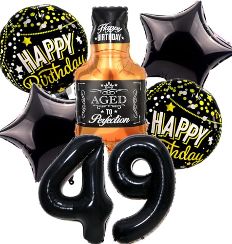 Feelairy Luftballon 49. Geburtstag Mann, 49 Geburtstag Deko Schwarz Ballons Whiskey Deko 49. Geburtstag Frauen, Geburtstagsdeko 49 Jahre Männer, Ballon Weinflasche Deko zum Geburtstag Frau 49 Feelairy Luftballon 49. Geburtstag Mann, 49 Geburtstag Deko Schwarz Ballons Whiskey Deko 49. Geburtstag Frauen, Geburtstagsdeko 49 Jahre Männer, Ballon Weinflasche Deko zum Geburtstag Frau 49 von Feelairy