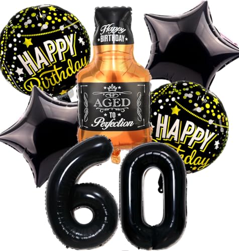 Feelairy Luftballon 60. Geburtstag Mann, 60 Geburtstag Deko Schwarz Ballons Whiskey Deko 60. Geburtstag Frauen, Geburtstagsdeko 60 Jahre Männer, Ballon Weinflasche Deko zum Geburtstag Frau 60 Feelairy Luftballon 60. Geburtstag Mann, 60 Geburtstag Deko Schwarz Ballons Whiskey Deko 60. Geburtstag Frauen, Geburtstagsdeko 60 Jahre Männer, Ballon Weinflasche Deko zum Geburtstag Frau 60 von Feelairy