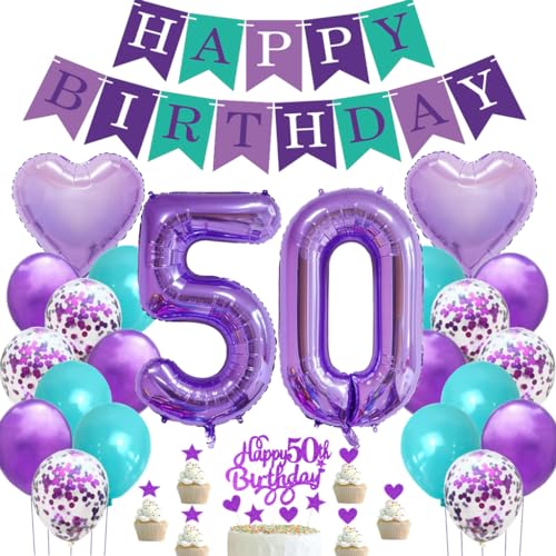 Feelairy zi Luftballon 50. Geburtstag Deko Frau, Lila Geburtstagsdeko 50 Jahre Männer, Tortendeko Happy Birthday Deko 50. Geburtstag Frauen, Ballon 50. Geburtstag Mann Party Dekoration Set Feelairy zi Luftballon 50. Geburtstag Deko Frau, Lila Geburtstagsdeko 50 Jahre Männer, Tortendeko Happy Birthday Deko 50. Geburtstag Frauen, Ballon 50. Geburtstag Mann Party Dekoration Set von Feelairy