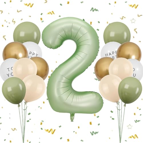 Luftballon 2. Geburtstag Mädchen, Salbeigrün Zahl 2 Luftballon Happy Birthday Deko 2 Jahre Junge, Latexballons Olive Grün Gold Ballons 2 Grün, Olivgrün Geburtstagsdeko 2 Jahre Jungen Mädchen Luftballon 2. Geburtstag Mädchen, Salbeigrün Zahl 2 Luftballon Happy Birthday Deko 2 Jahre Junge, Latexballons Olive Grün Gold Ballons 2 Grün, Olivgrün Geburtstagsdeko 2 Jahre Jungen Mädchen von Feelairy