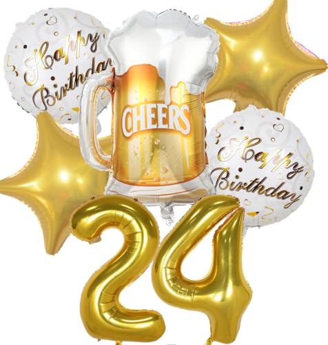 Luftballon 24. Geburtstag Mann Frau, 24 Geburtstag Deko Gold, Geburtstagsdeko 24 jahre Frauen, Ballon Bierflasche Deko zum Geburtstag Mann, Helium Ballons Bier Deko 24. Geburtstag Frau Männer Luftballon 24. Geburtstag Mann Frau, 24 Geburtstag Deko Gold, Geburtstagsdeko 24 jahre Frauen, Ballon Bierflasche Deko zum Geburtstag Mann, Helium Ballons Bier Deko 24. Geburtstag Frau Männer von Feelairy