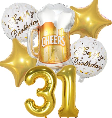 Luftballon 31. Geburtstag Mann Frau, 31 Geburtstag Deko Gold, Geburtstagsdeko 31 jahre Frauen, Ballon Bierflasche Deko zum Geburtstag Mann, Helium Ballons Bier Deko 31. Geburtstag Frau Männer Luftballon 31. Geburtstag Mann Frau, 31 Geburtstag Deko Gold, Geburtstagsdeko 31 jahre Frauen, Ballon Bierflasche Deko zum Geburtstag Mann, Helium Ballons Bier Deko 31. Geburtstag Frau Männer von Feelairy