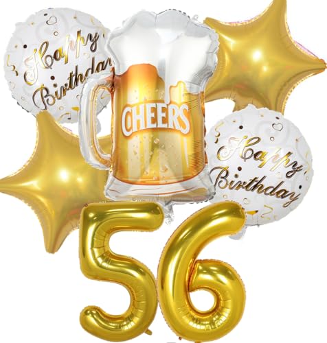 Luftballon 56. Geburtstag Mann Frau, 56 Geburtstag Deko Gold, Geburtstagsdeko 56 jahre Frauen, Ballon Bierflasche Deko zum Geburtstag Mann, Helium Ballons Bier Deko 56. Geburtstag Frau Männer Luftballon 56. Geburtstag Mann Frau, 56 Geburtstag Deko Gold, Geburtstagsdeko 56 jahre Frauen, Ballon Bierflasche Deko zum Geburtstag Mann, Helium Ballons Bier Deko 56. Geburtstag Frau Männer von Feelairy